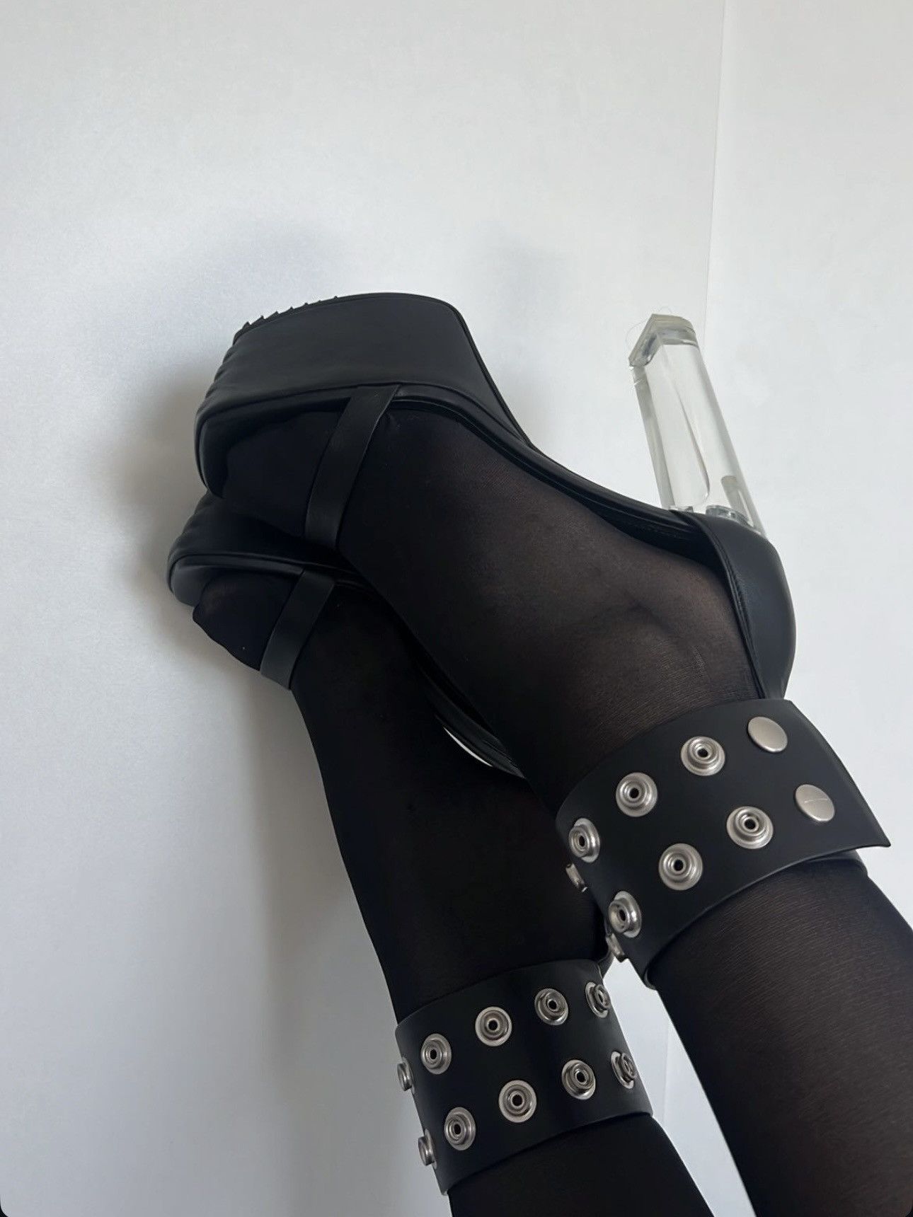 Rick Owens Rick Owens 23ss Munimal Grill Leather Platform Sandals Heels Size US 8 / IT 38 - 5 Thumbnail