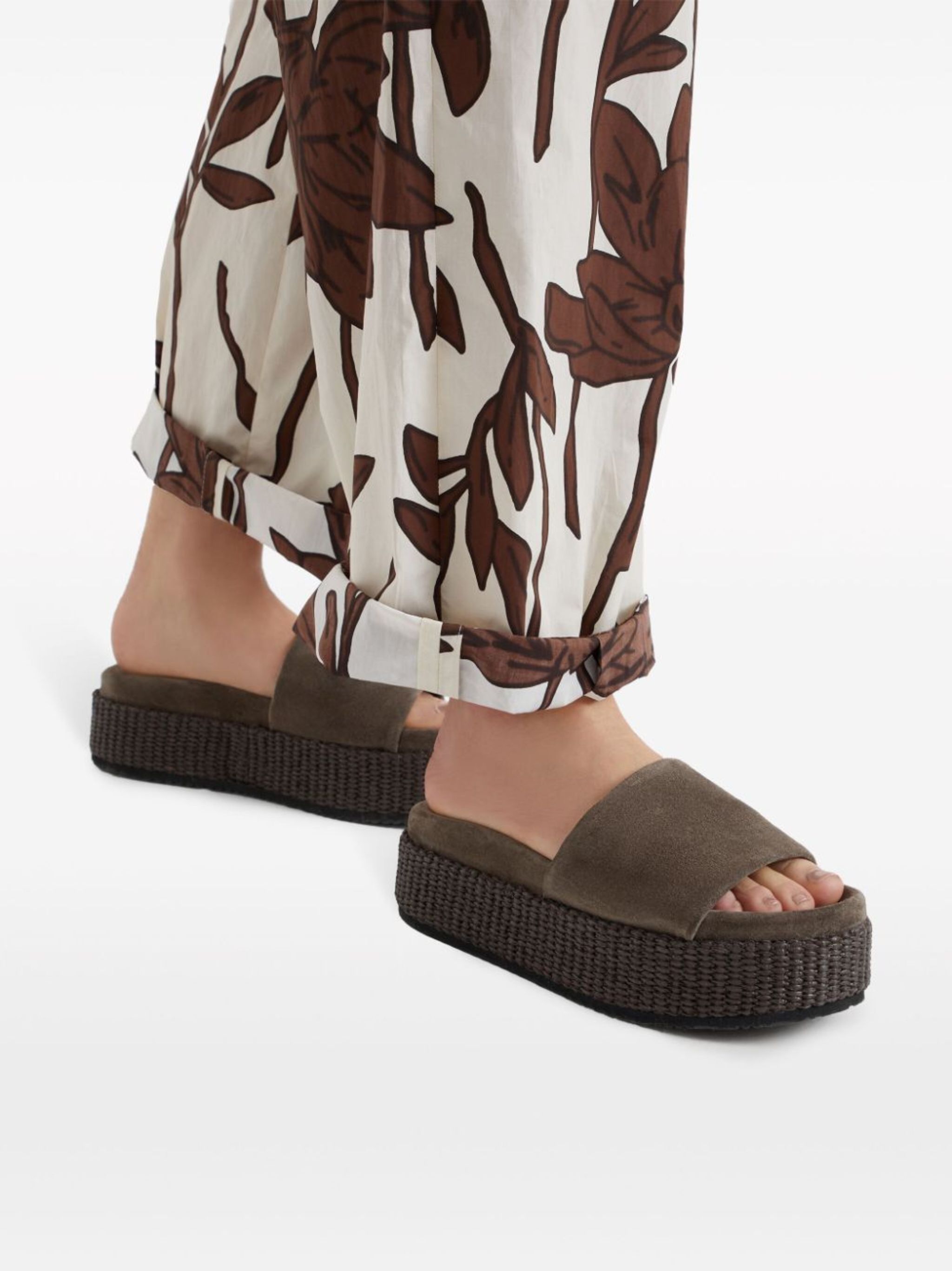Brunello Cucinelli o1w1db10825 Slippers in Medium Brown Size US 10 / IT 40 - 5 Thumbnail