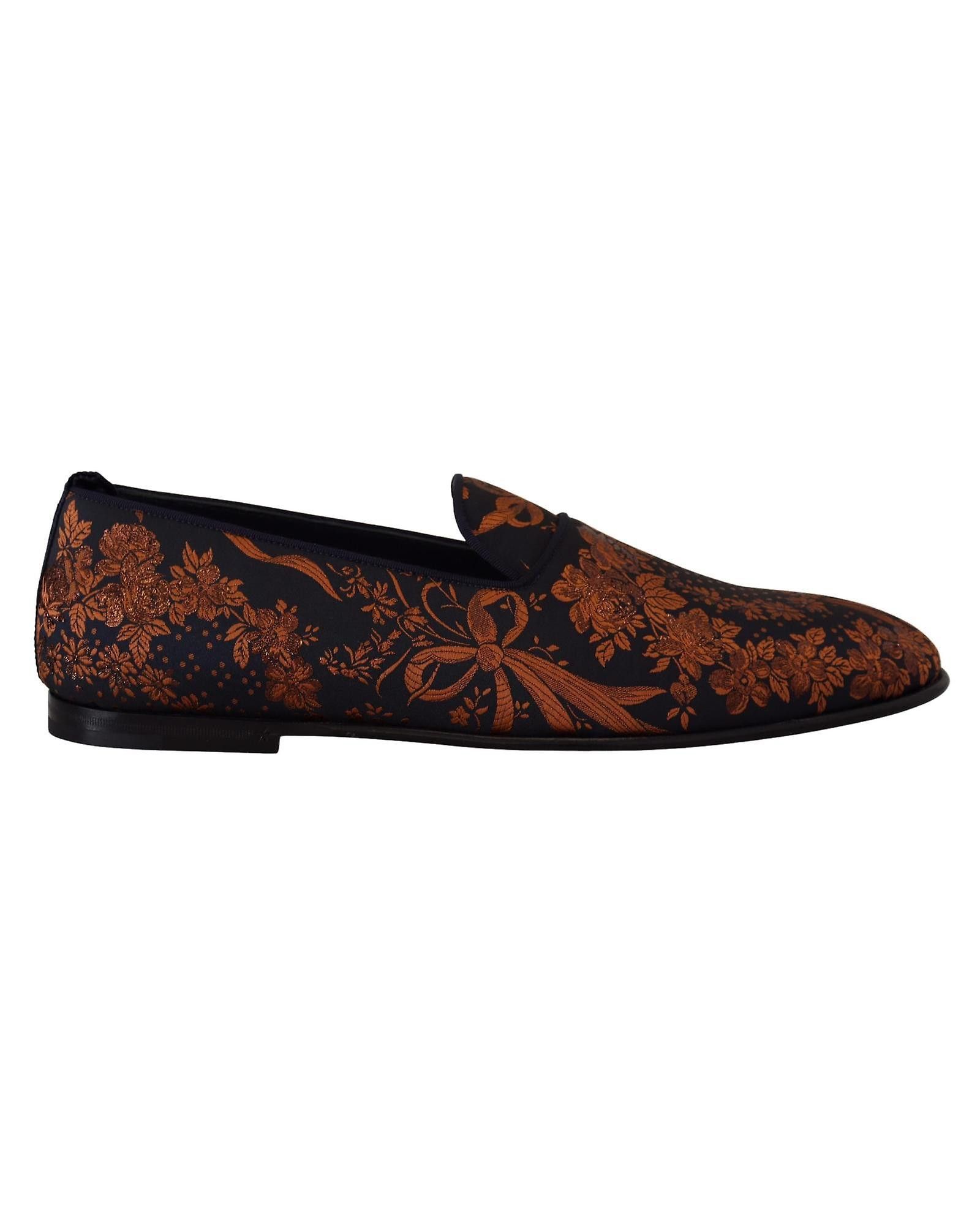 Dolce & Gabbana o1y0125 Flat Loafers in Midnight Blue/Mustard Size US 6 / EU 39 - 1 Thumbnail