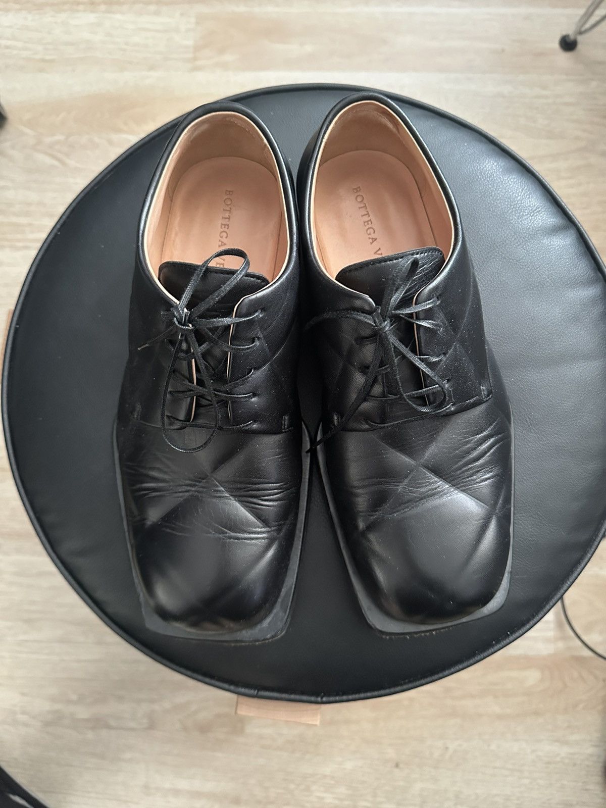 Bottega Veneta Bottega Veneta Strut Quilted Grid Derby Shoes