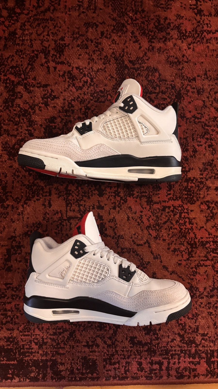 Nike Jordan 4 Retro OG Flight Club Sail / Black - University Red Size US 5 / EU 37 - 2 Thumbnail