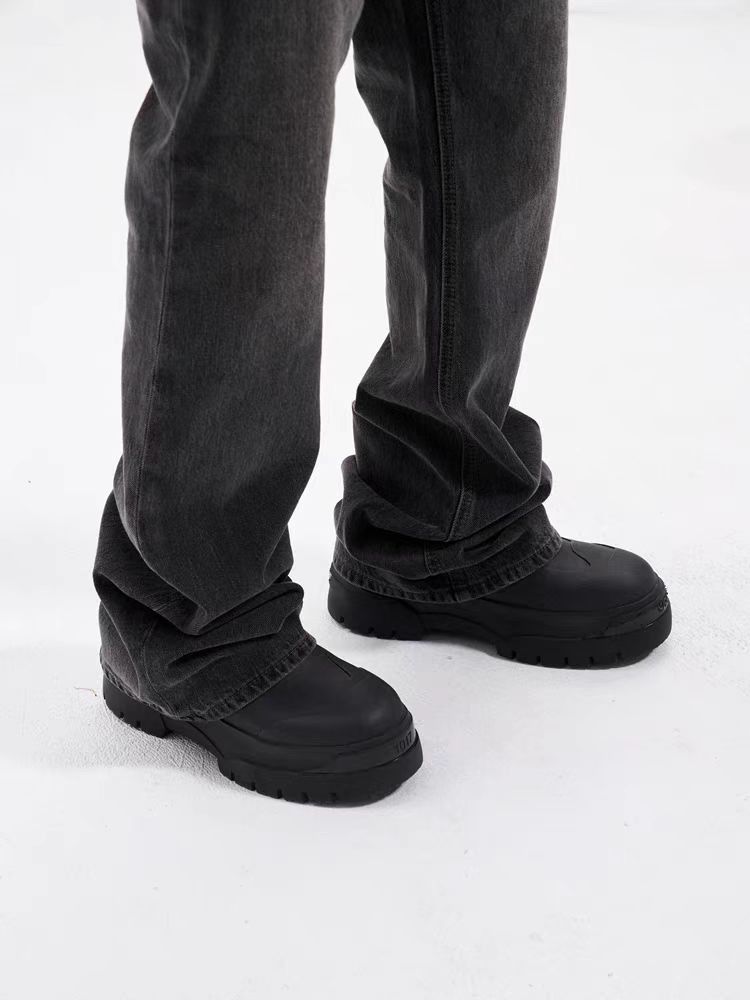 Japanese Brand × Jean Vintage washed high street style loose micro flare jeans Size US 30 / EU 46 - 4 Thumbnail