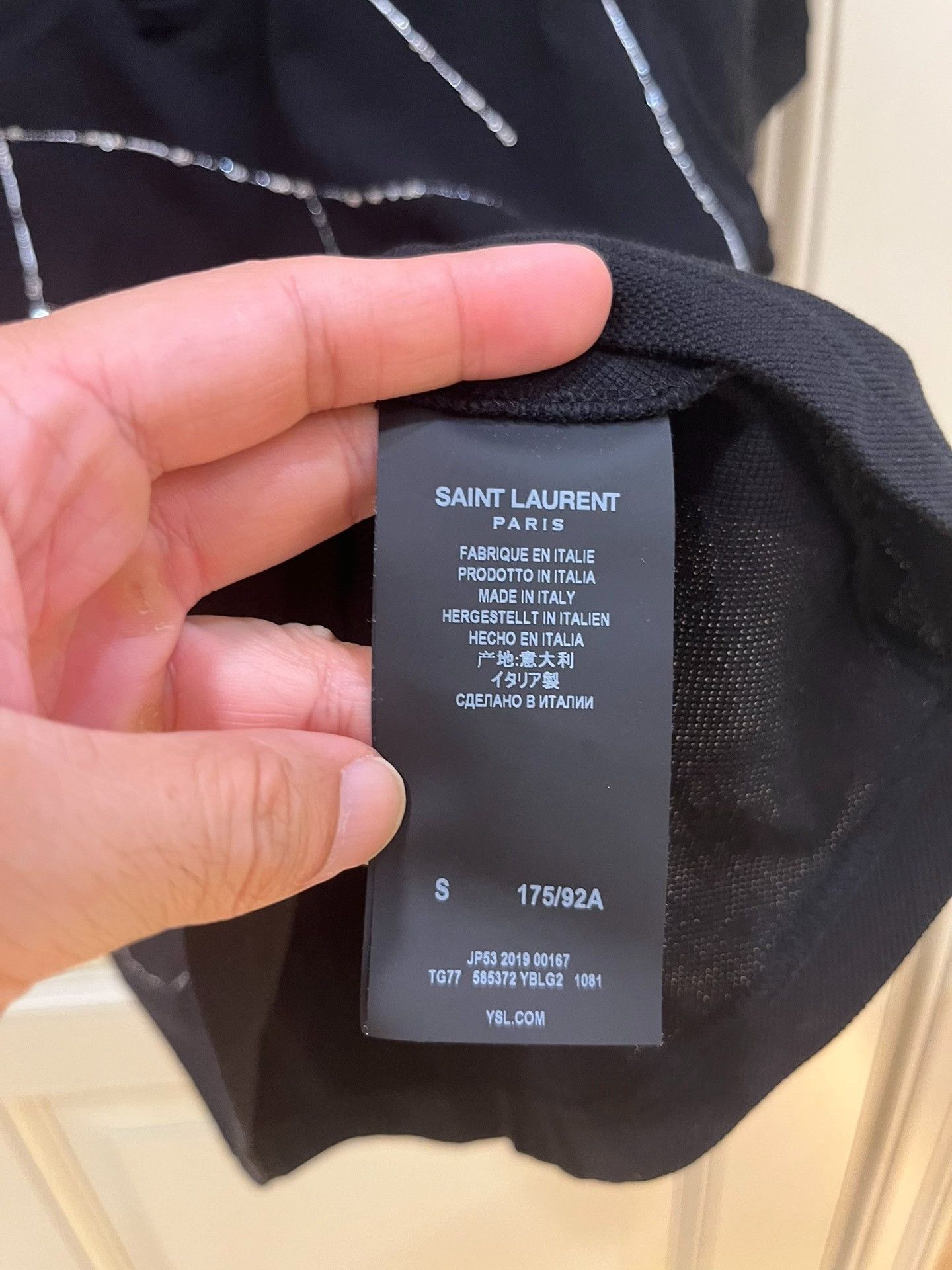 Saint Laurent Paris Saint Laurent Black Polo T-shirt Size US S / EU 44-46 / 1 - 5 Thumbnail