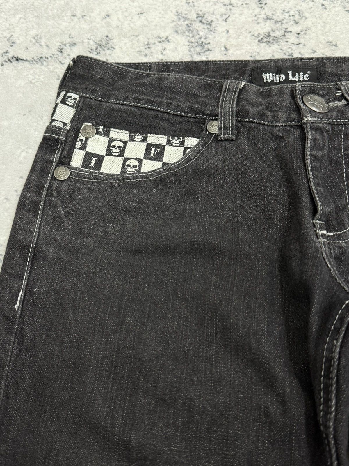 Seditionaries Y2K Wild Life Japan Skull Hexagram Punk Denim Jeans Size US 30 / EU 46 - 5 Thumbnail