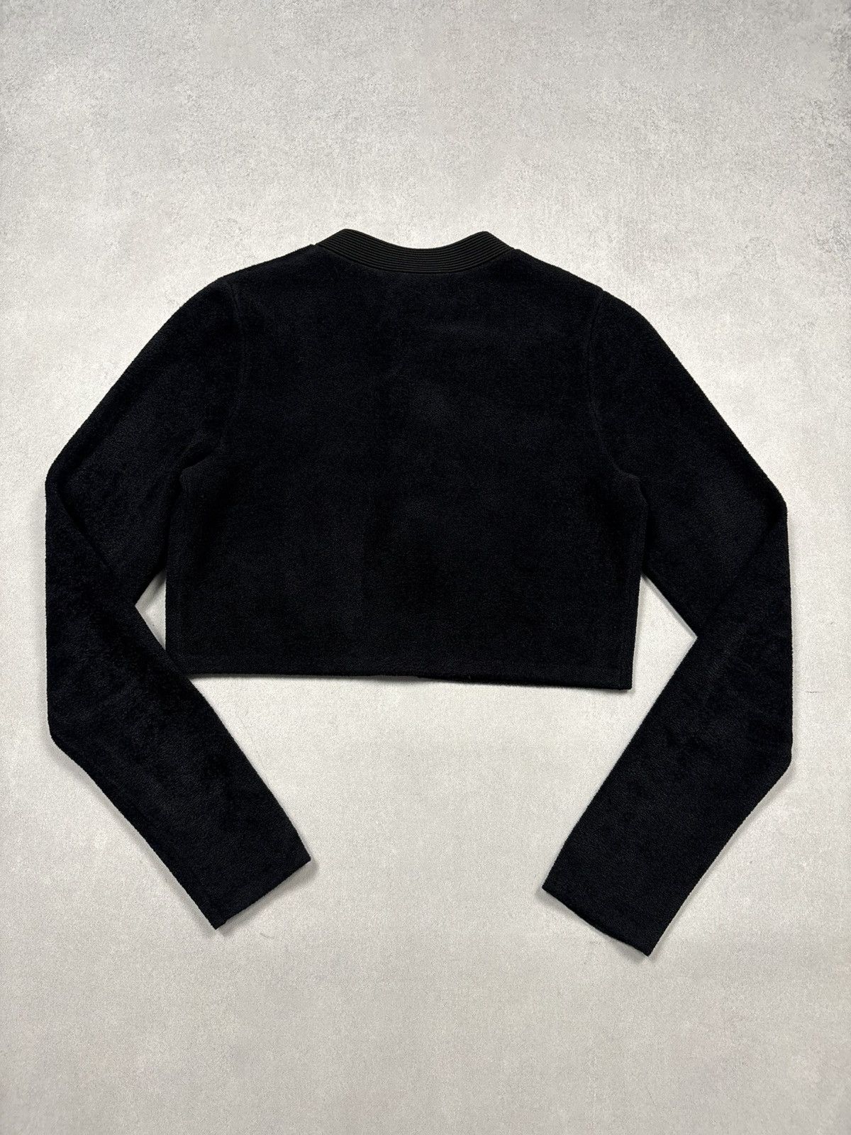 Sandro Sandro Paris Cropped Knit Cardigan Black Rare Gold Button S Size S / US 4 / IT 40 - 3 Thumbnail