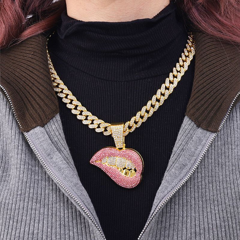 Other Mouth Rhinestones Necklace Size ONE SIZE - 1 Thumbnail