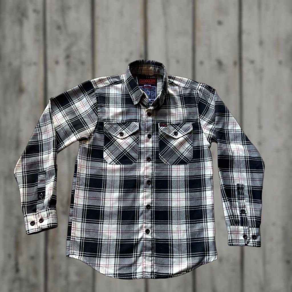 Vintage Dixxon Men XS White Flannel Button-Up Shirt Cro Mags Music Biker Plaid Band Size US XS / EU 42 / 0 - 1 Thumbnail