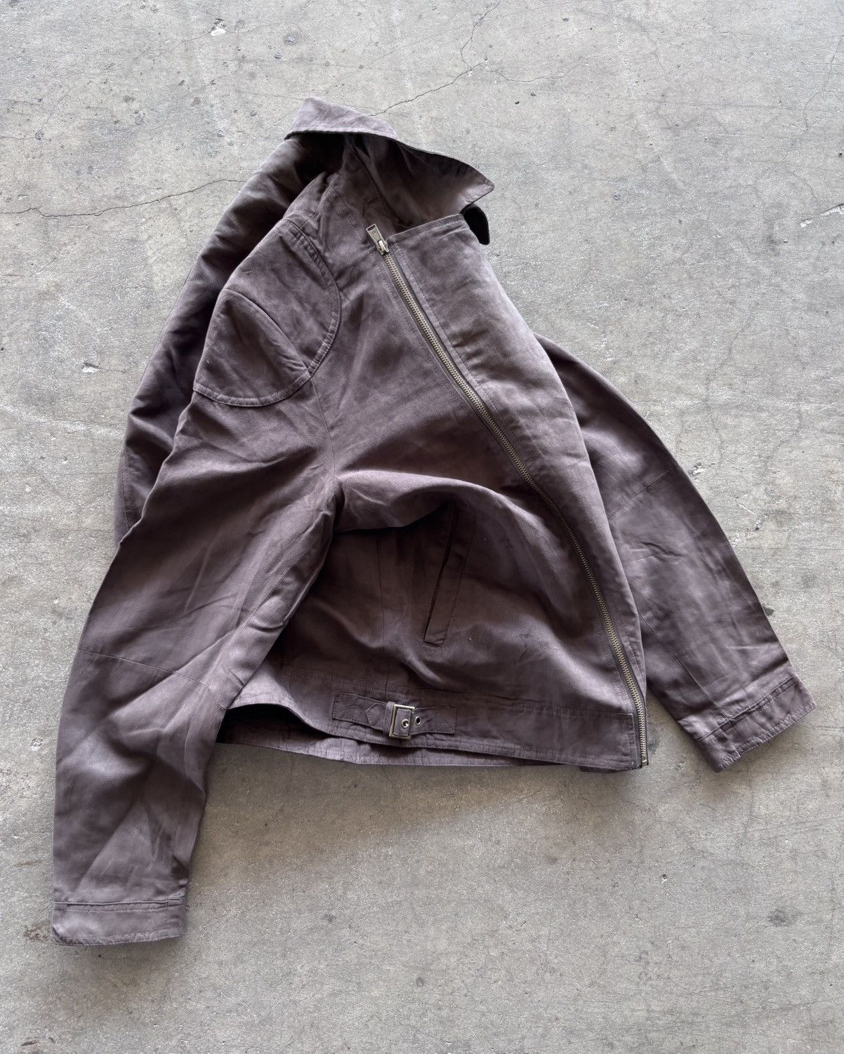 Japanese Brand MNG Man Assymmetrical Riders Jacket Size US XL / EU 56 / 4 - 6 Thumbnail