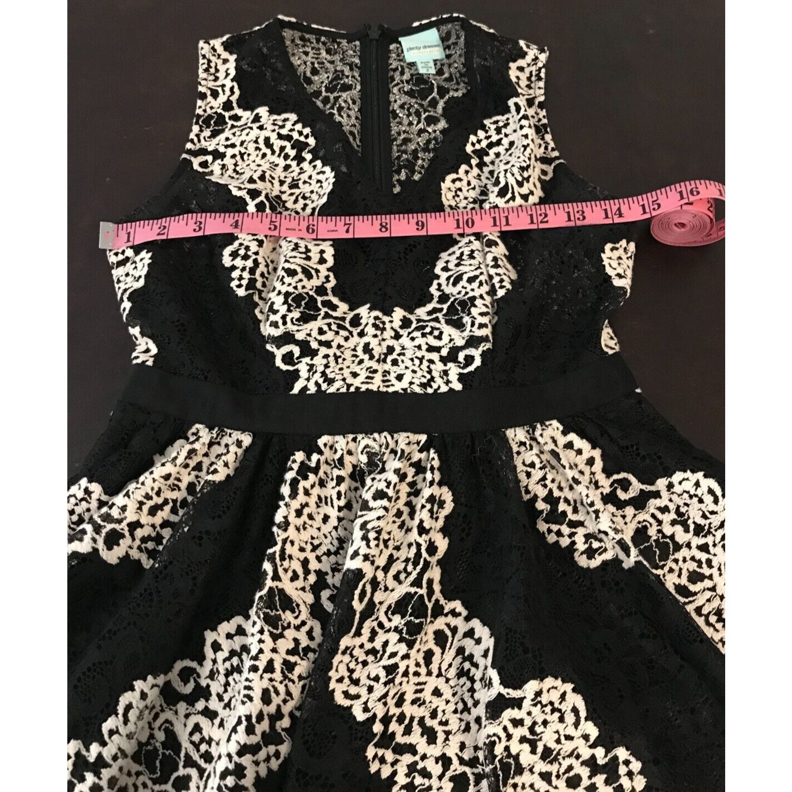 Anthropologie Plenty by Tracy Reese Black White Fit & Flare Dress Size XS / US 0-2 / IT 36-38 - 5 Thumbnail