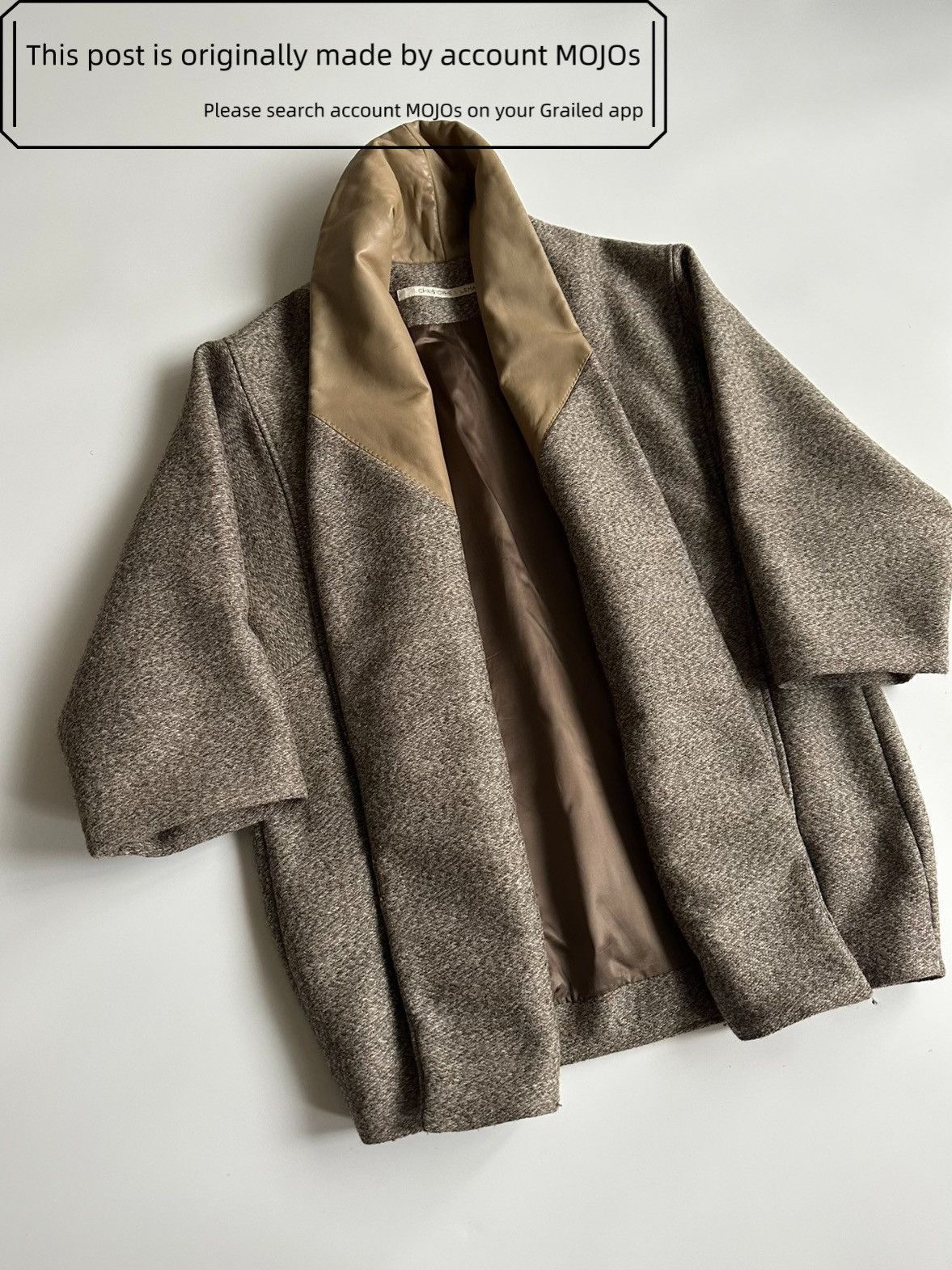 Lemaire Sz 3 Christophe Lemaire Leather Collar Overall Coat mojos041 Size US L / EU 52-54 / 3 - 1 Thumbnail