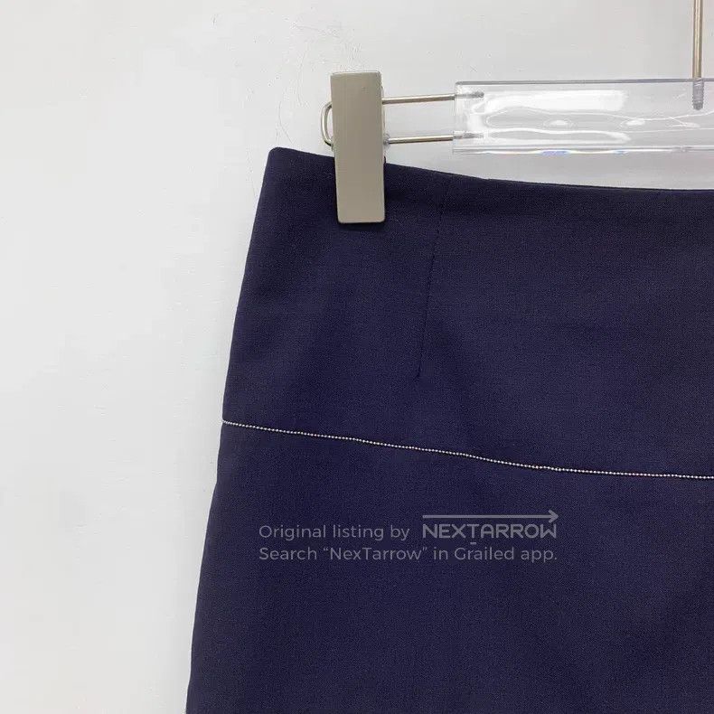 Brunello Cucinelli Brunello Cucinelli Wool casual short skirt, blue with sequ Size 25" / US 0 / IT 36 - 3 Thumbnail