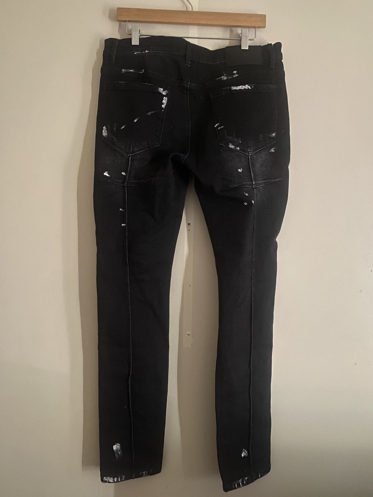 Rta RTA Distressed Charcoal Paint Jeans Size US 32 / EU 48 - 2 Thumbnail