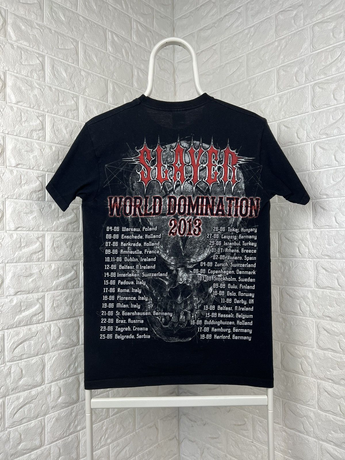 Band Tees × Slayer × Vintage Slayer World Domination Tour 2013 Size US S / EU 44-46 / 1 - 4 Thumbnail