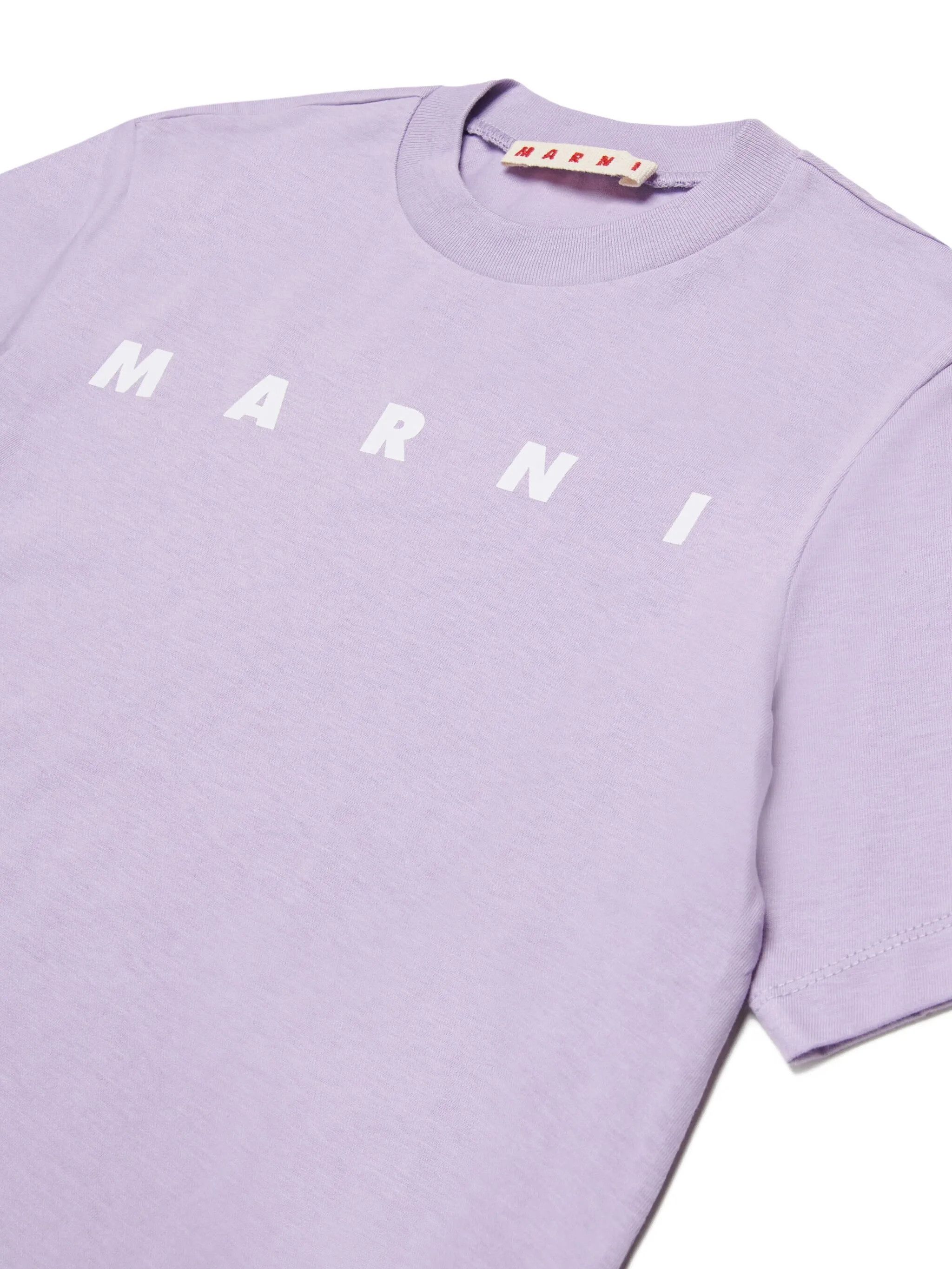 Marni o1f1d3z1125 Size: KIDS 4 / Logo-Print T-Shirt in Lilac Size US XXS / EU 40 - 3 Thumbnail
