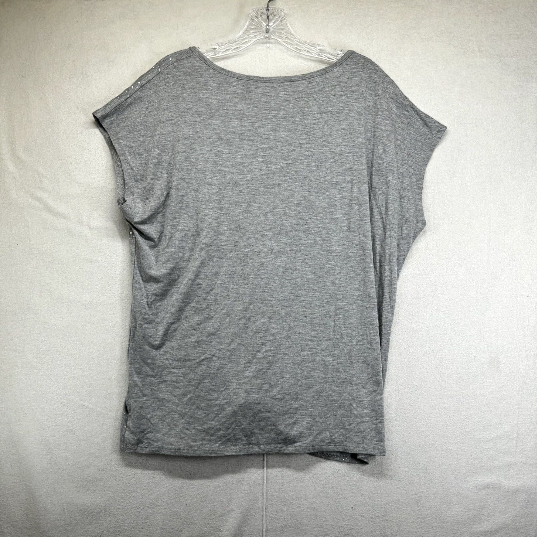 Vintage VINTAGE Cyrus Women's T-Shirt Large Gray Polka Dot Shiny Knot Front Metal Silver Size L / US 10 / IT 46 - 2 Thumbnail