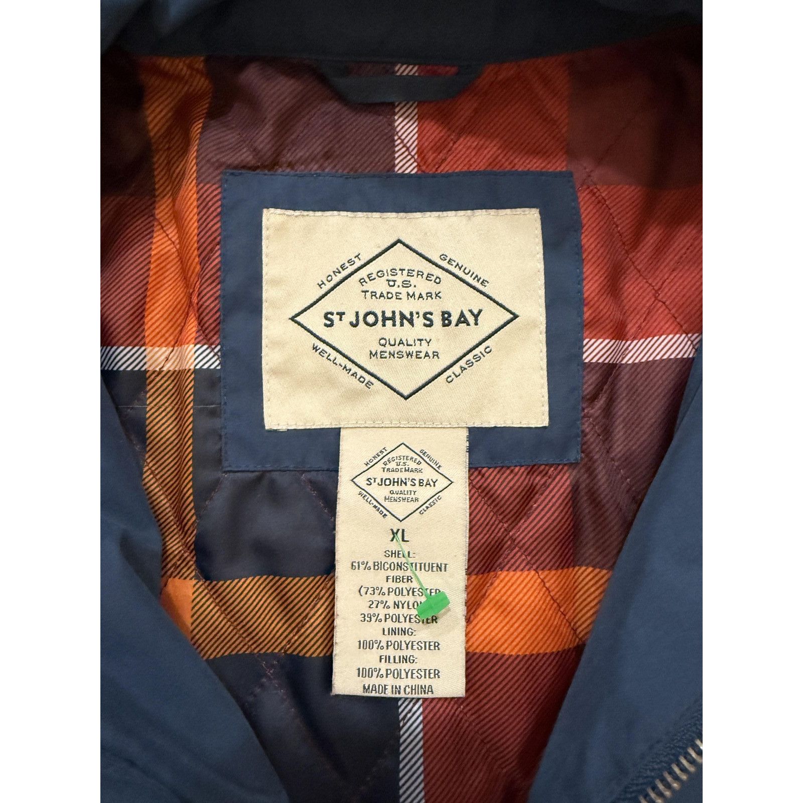 St. Johns Bay St Johns Bay Jacket Men XL Blue Water Repellent Classic Coat Size US XL / EU 56 / 4 - 2 Thumbnail