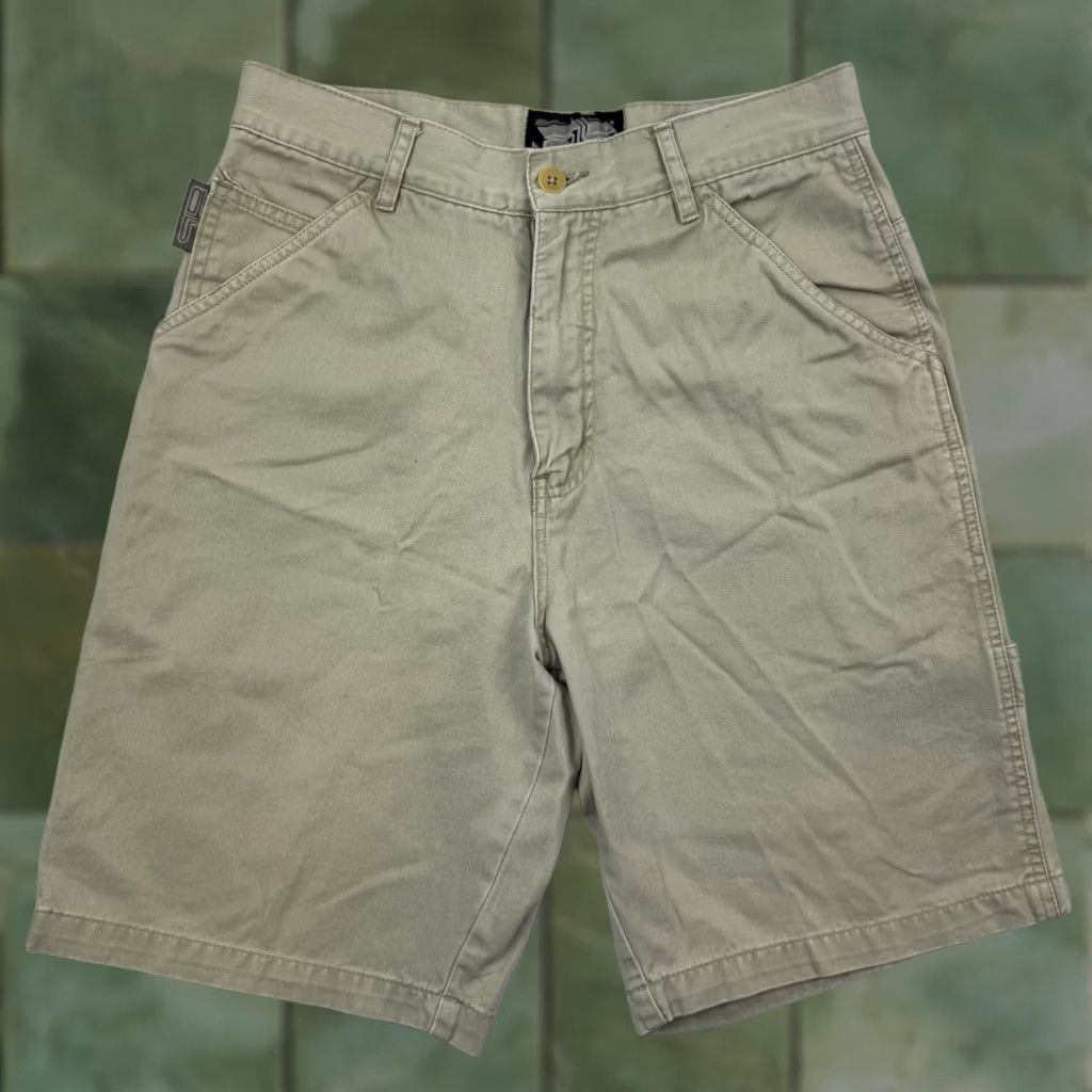 Vintage VINTAGE OTB Carpenter Shorts Womens 28 Khaki Beige Baggy Hipster Y2K Punk 90s Casual Mens Womens Boys Girls Size 28" / US 6 / IT 42 - 1 Thumbnail