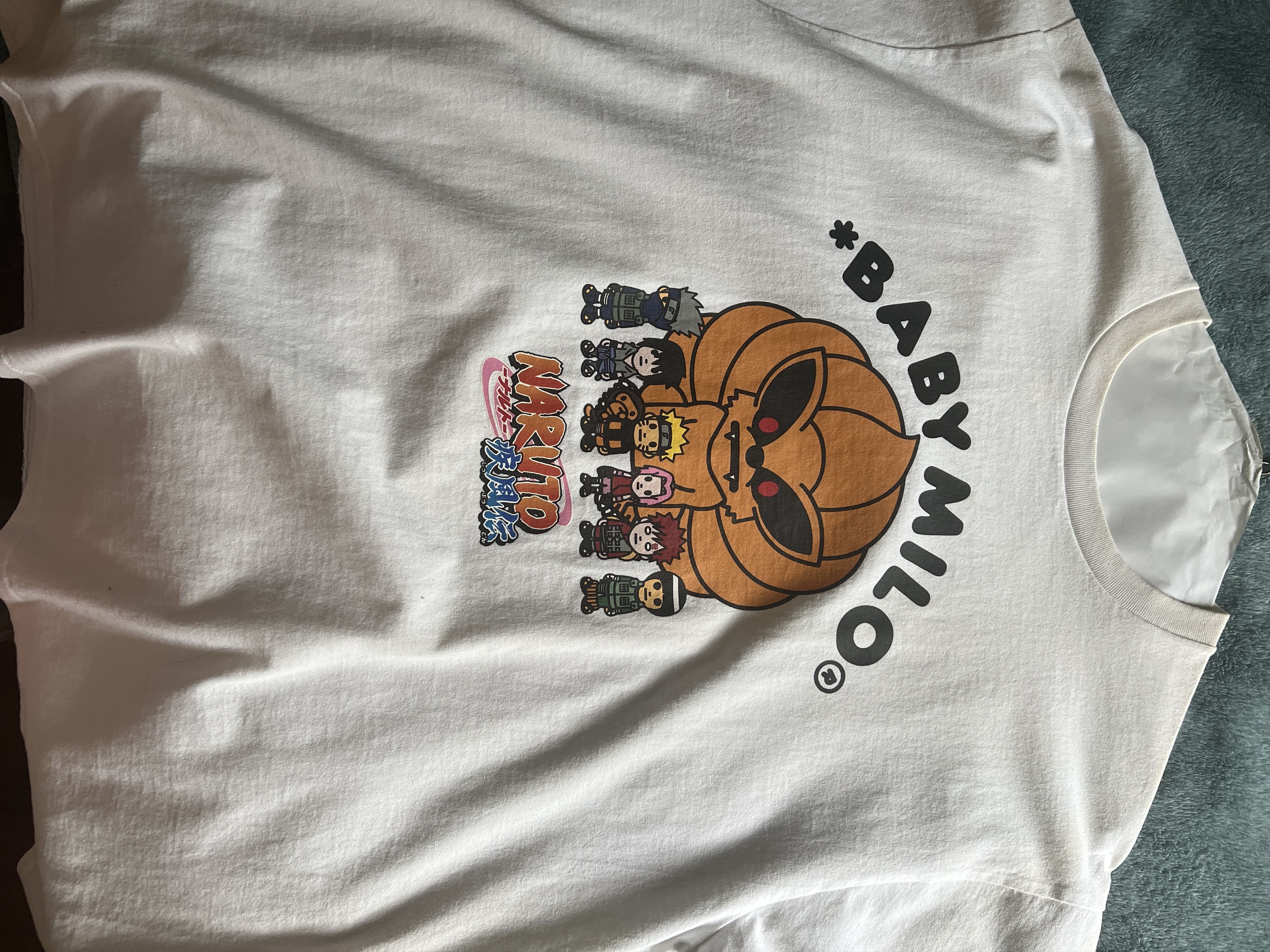 image of Bape X Naruto Milo Tee in White, Men's (Size 2XL)