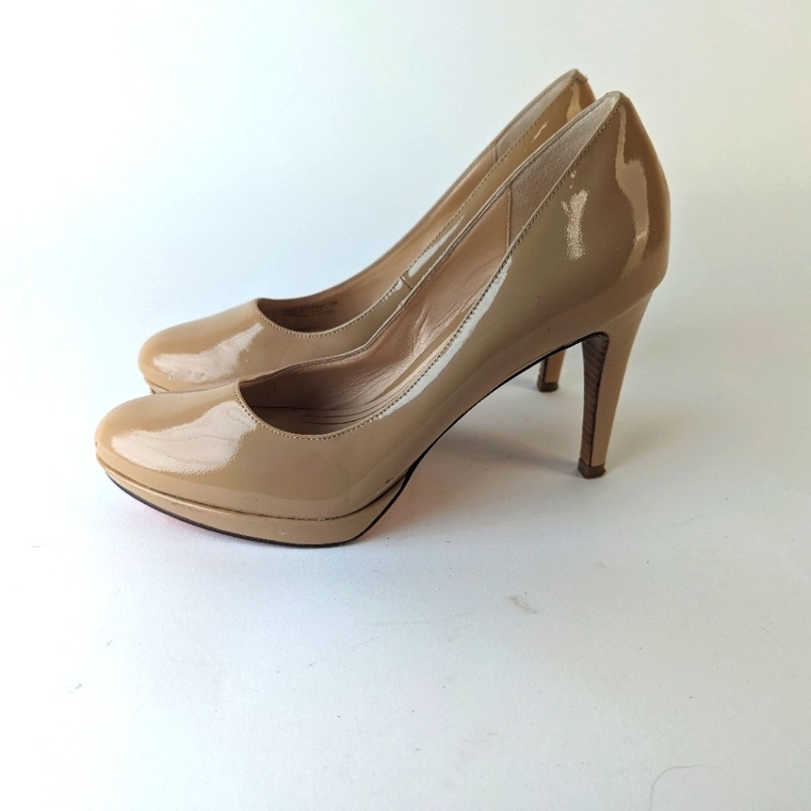 Nike Cole Haan x Nike Air Nude Patent Leather Platform Heels 7 Grailed