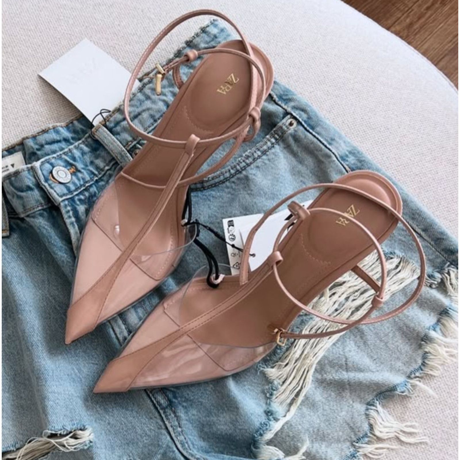 Zara ZARA Pointed Toe Slingback Heels NWT Size US 8 / IT 38 - 9 Thumbnail