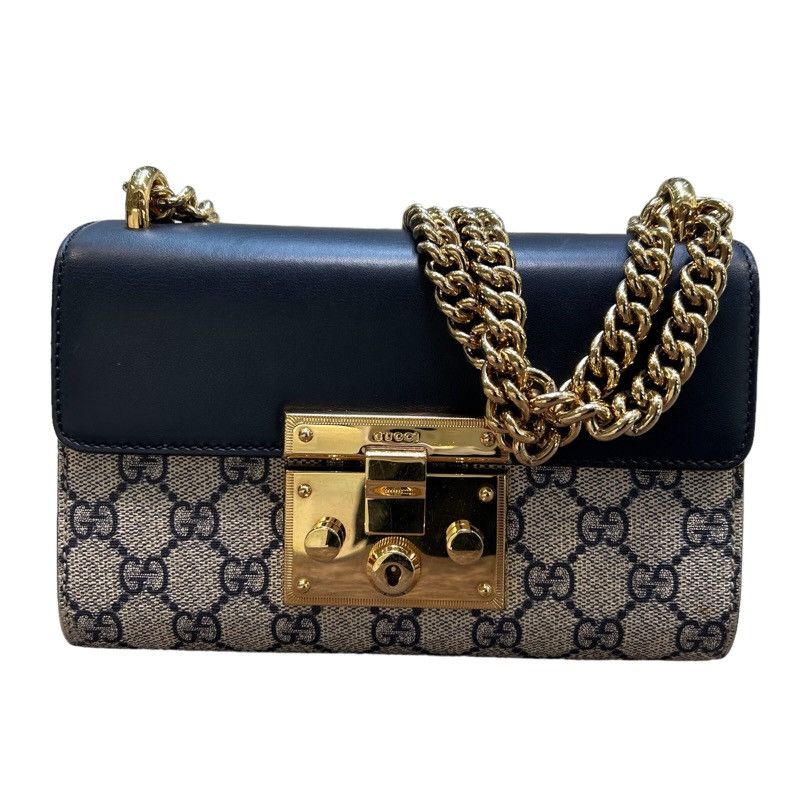 Gucci Padlock GG Small Shoulder Bag Supreme Canvas leather