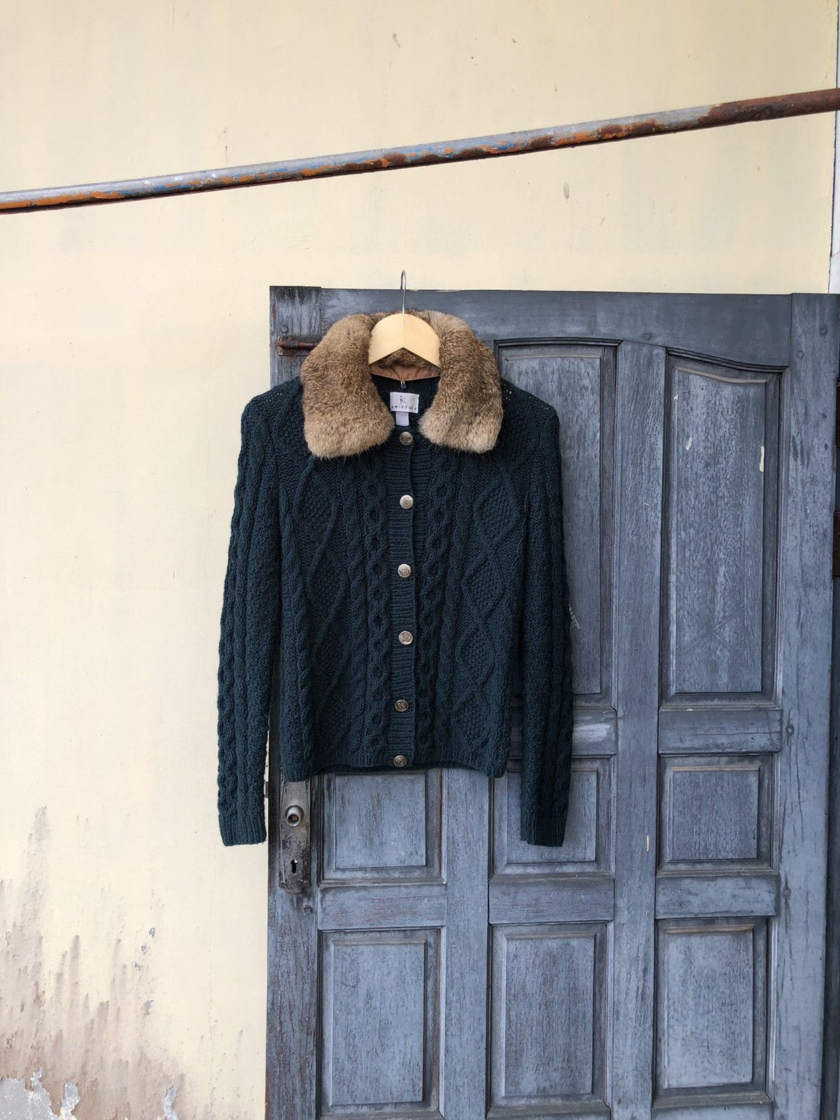 Japanese Brand Kumikyoku Japanese Cable Knit Rabbit Fur Good Condition Size M / US 6-8 / IT 42-44 - 3 Thumbnail