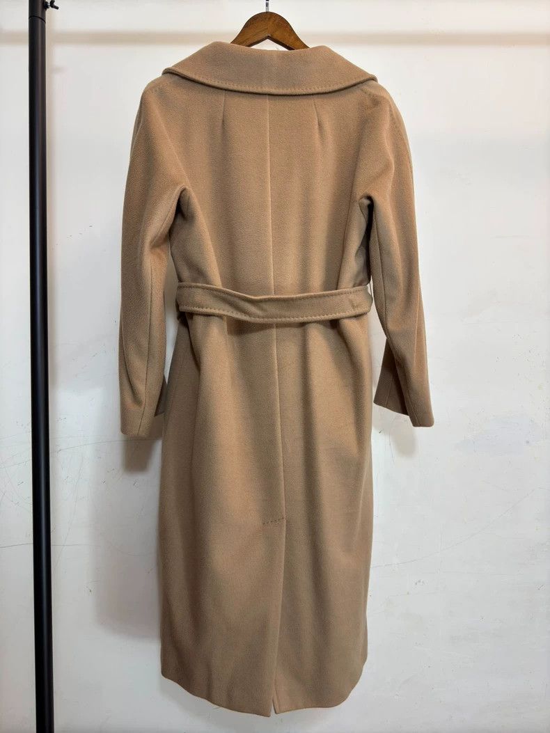 Max Mara Max Mara Solid Wool Midi Coat Camel Size S / US 4 / IT 40 - 2 Thumbnail