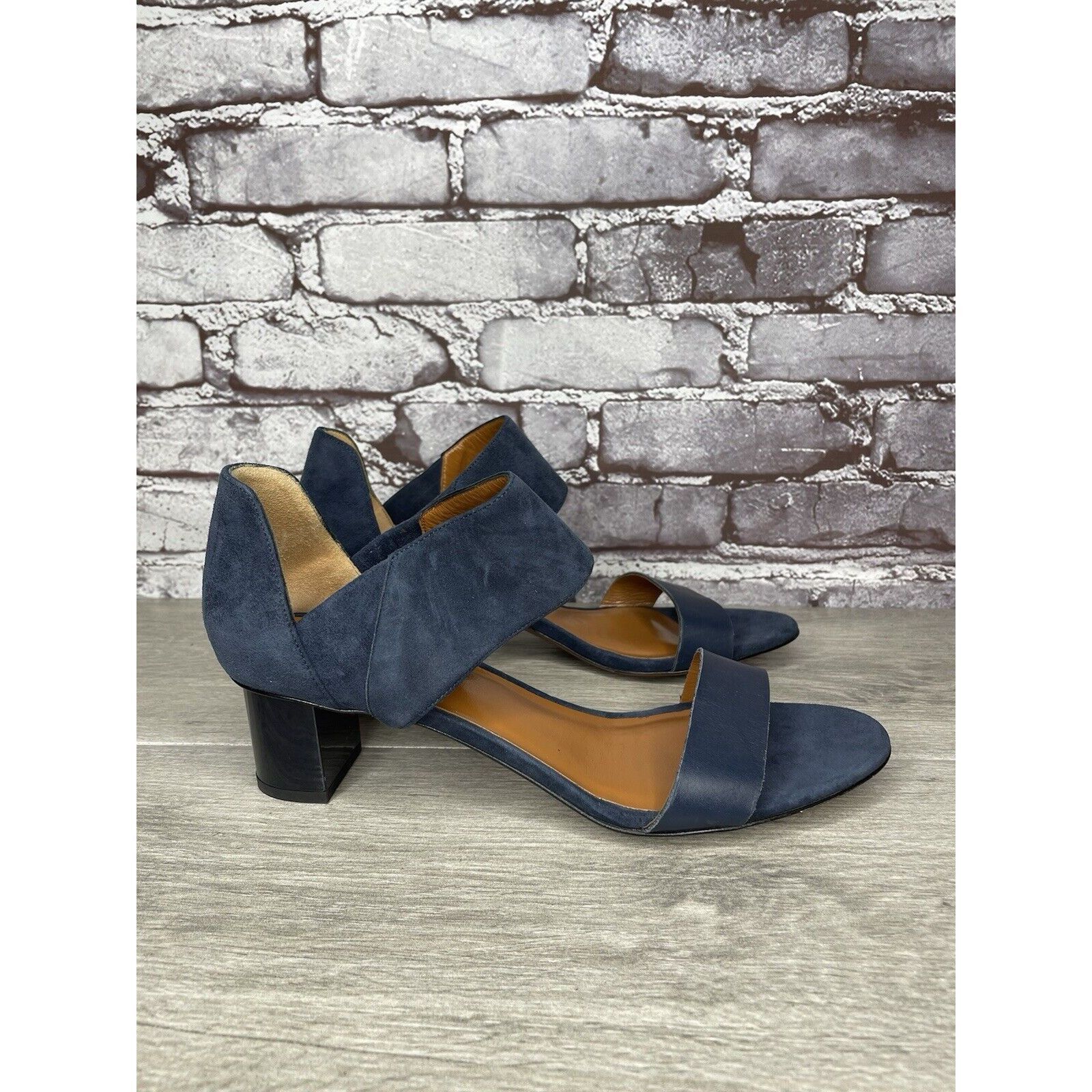 Aquatalia Aquatalia Blue Suede Leather Ankle Strap Heel Open Sandals W Size US 11 / IT 41 - 19 Thumbnail
