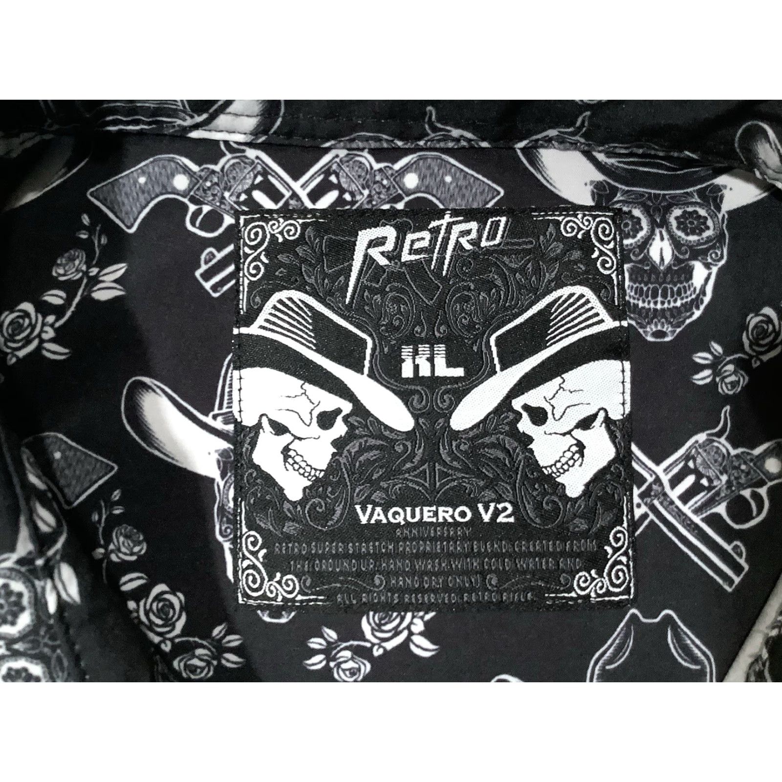 Etro VINTAGE Retro Rifle Vaquero v2 Shirt Black Mens XL Revolver & Skulls Party Hawaiian Size US XL / EU 56 / 4 - 6 Thumbnail