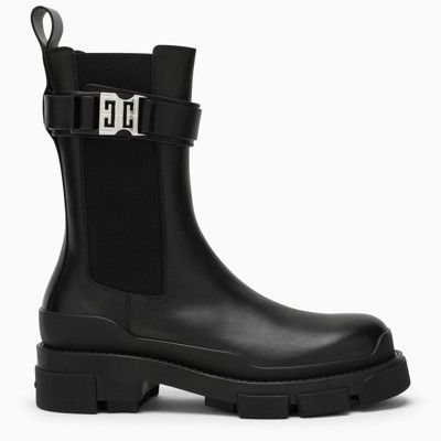 o1w1db10525 Terra Leather Chelsea Boots in Black