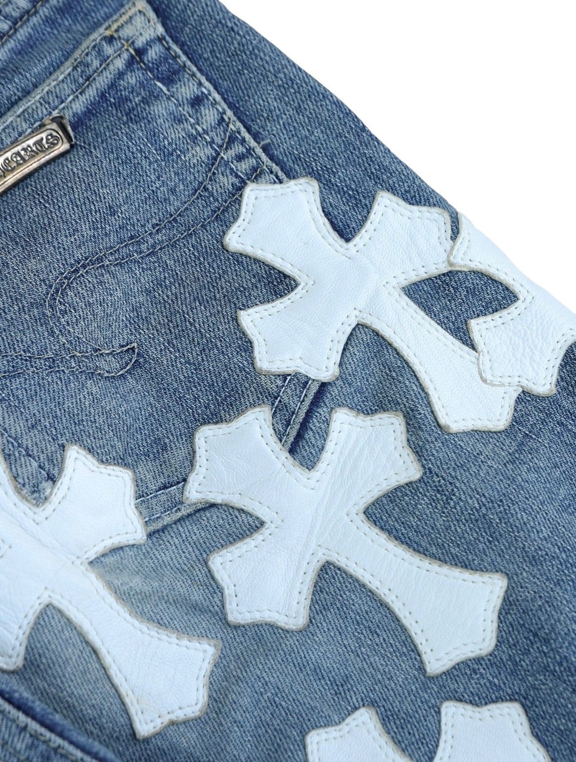 Chrome Hearts 1/1 Chrome Hearts Moussy Japanese Denim Cross Jeans Size US 26 / EU 42 - 7 Thumbnail