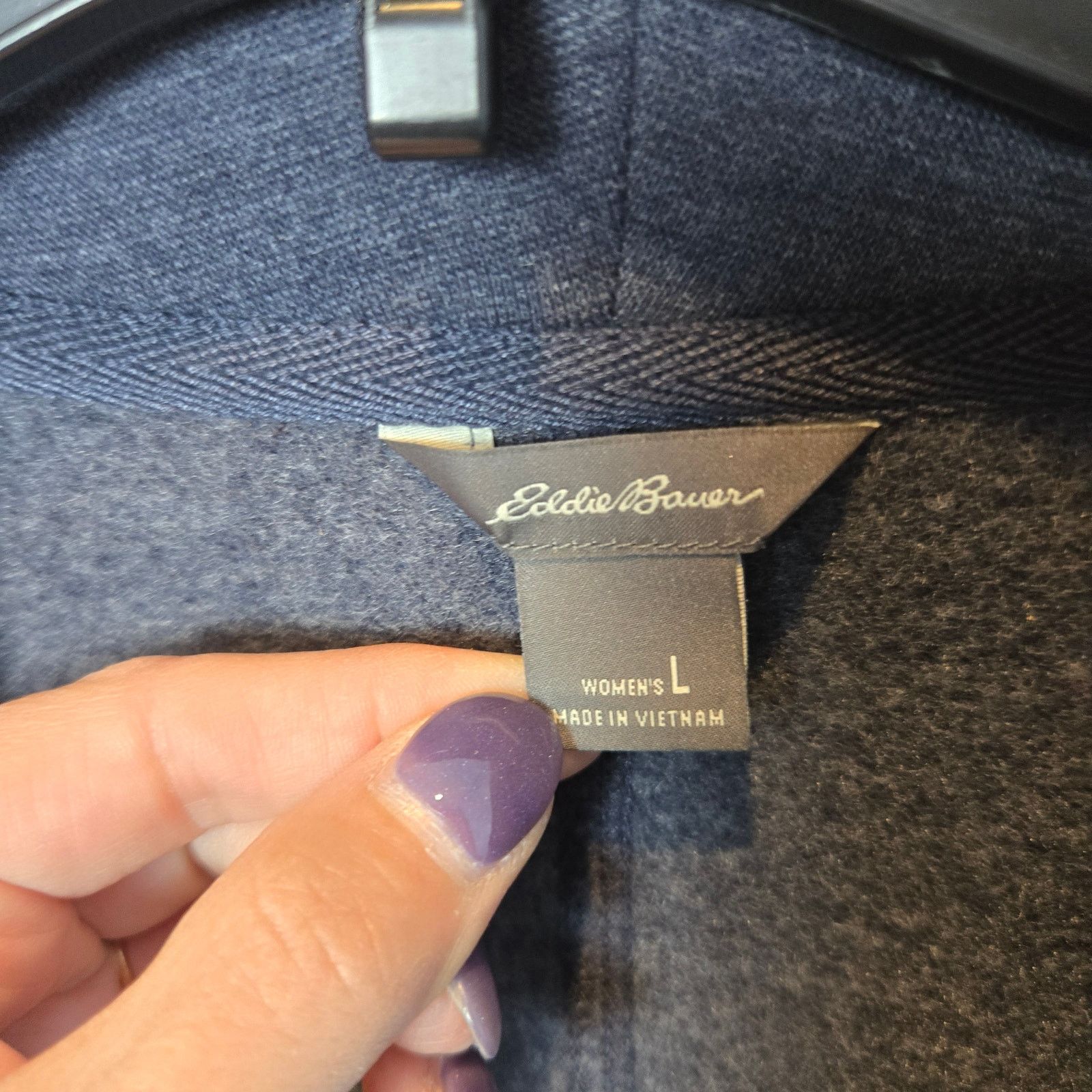 Eddie Bauer Eddie Bauer Camp Fleece Wrap Cardigan sz L blue Size L / US 10 / IT 46 - 4 Thumbnail