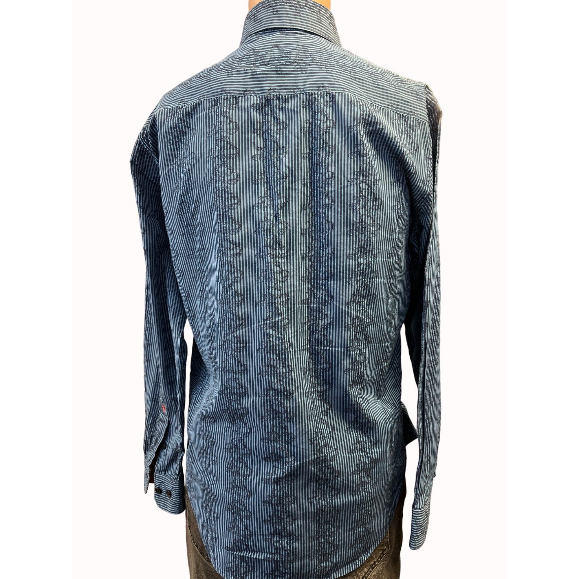 Robert Graham Robert Graham Men's Blue Striped & Paisley Button Up Shirt S Size US S / EU 44-46 / 1 - 2 Thumbnail
