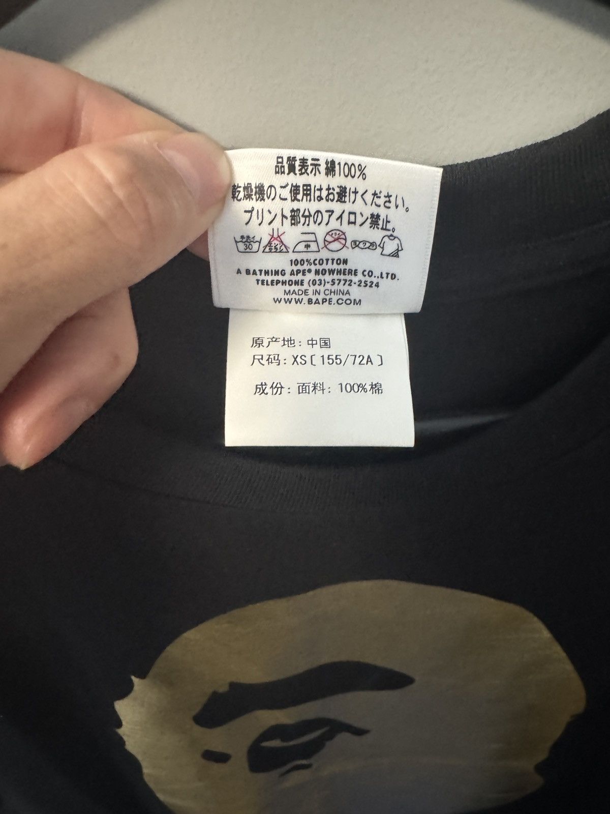 Bape Gold foil Bape tee in black ladies short sleeve Size XS / US 0-2 / IT 36-38 - 5 Thumbnail