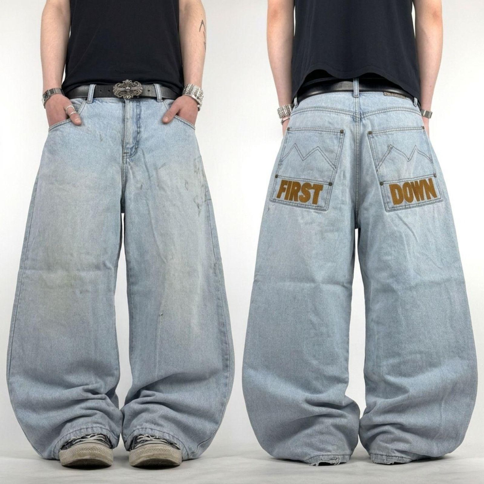 JNCO Deadstock 90s Baggy Skater Boss Jeans Men's Size W28 X L30