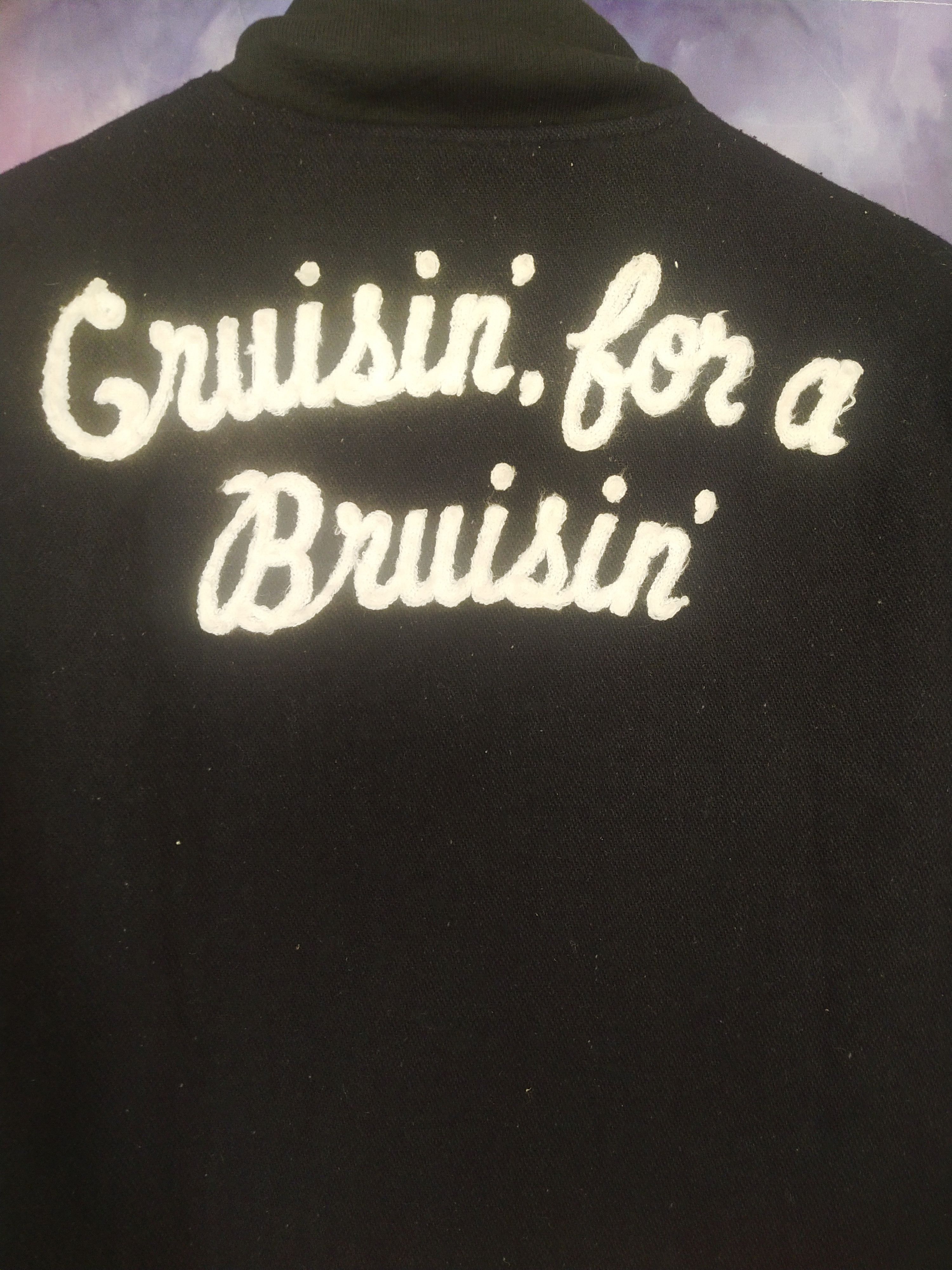 Le Grande Bleu (L.G.B.) 2000s Freak's Store Japan Leather Sleeve Varsity Jacket Size M / US 6-8 / IT 42-44 - 6 Thumbnail