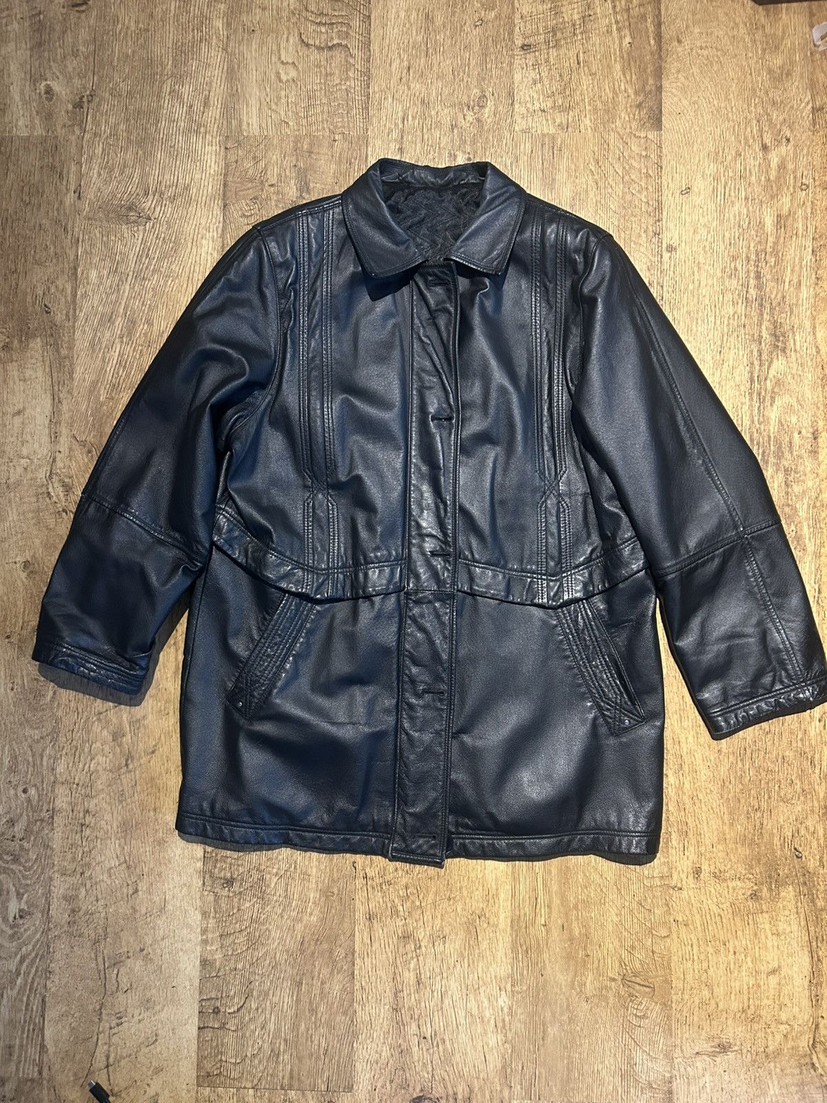 C&A Vintage Nappa Leather coat by CANDA C&A Size XL / US 12-14 / IT 48-50 - 1 Thumbnail