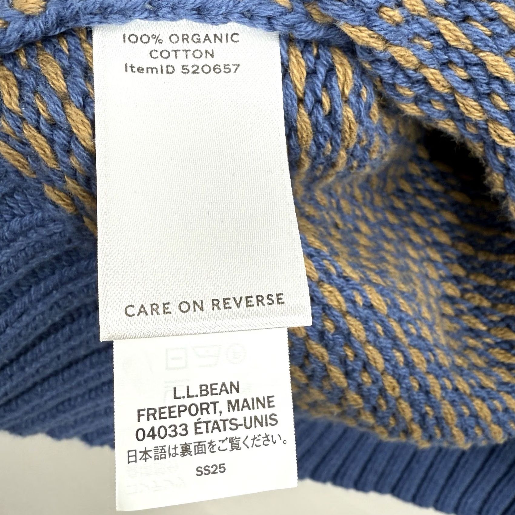 Vintage L.L. Bean Signature Sweater Mens Large Tight Knit Blue Stretch Organic Cotton Pullover Crew Neck Long Sleeve Knit Regular Fit Casual Vintage: No Size US L / EU 52-54 / 3 - 6 Thumbnail