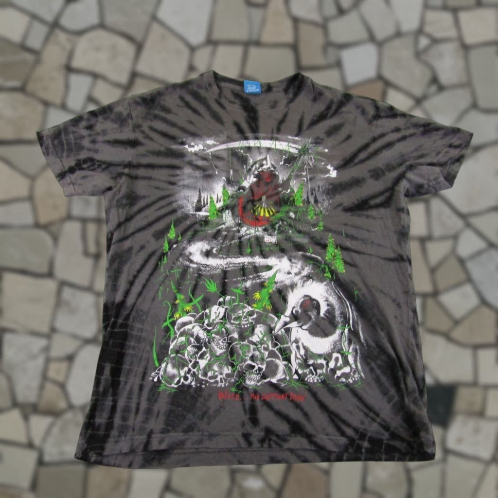 Vintage Teenage Shirt Mens M Gray Tie Dye Skull Tee Geometric Graphic Print Size US M / EU 48-50 / 2 - 1 Thumbnail