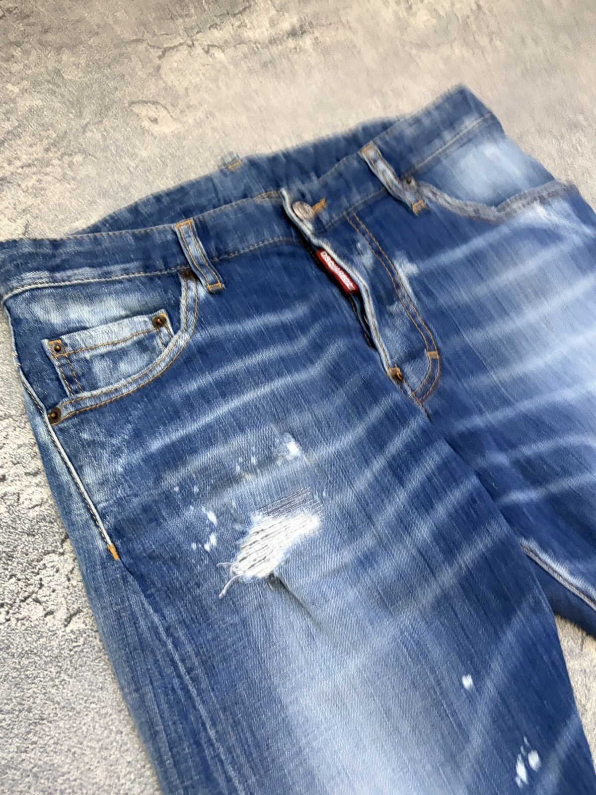 Dsquared2 DSQUARED2 Archive Distressed Patchwork Paint Blue Jeans 48 Size US 32 / EU 48 - 4 Thumbnail
