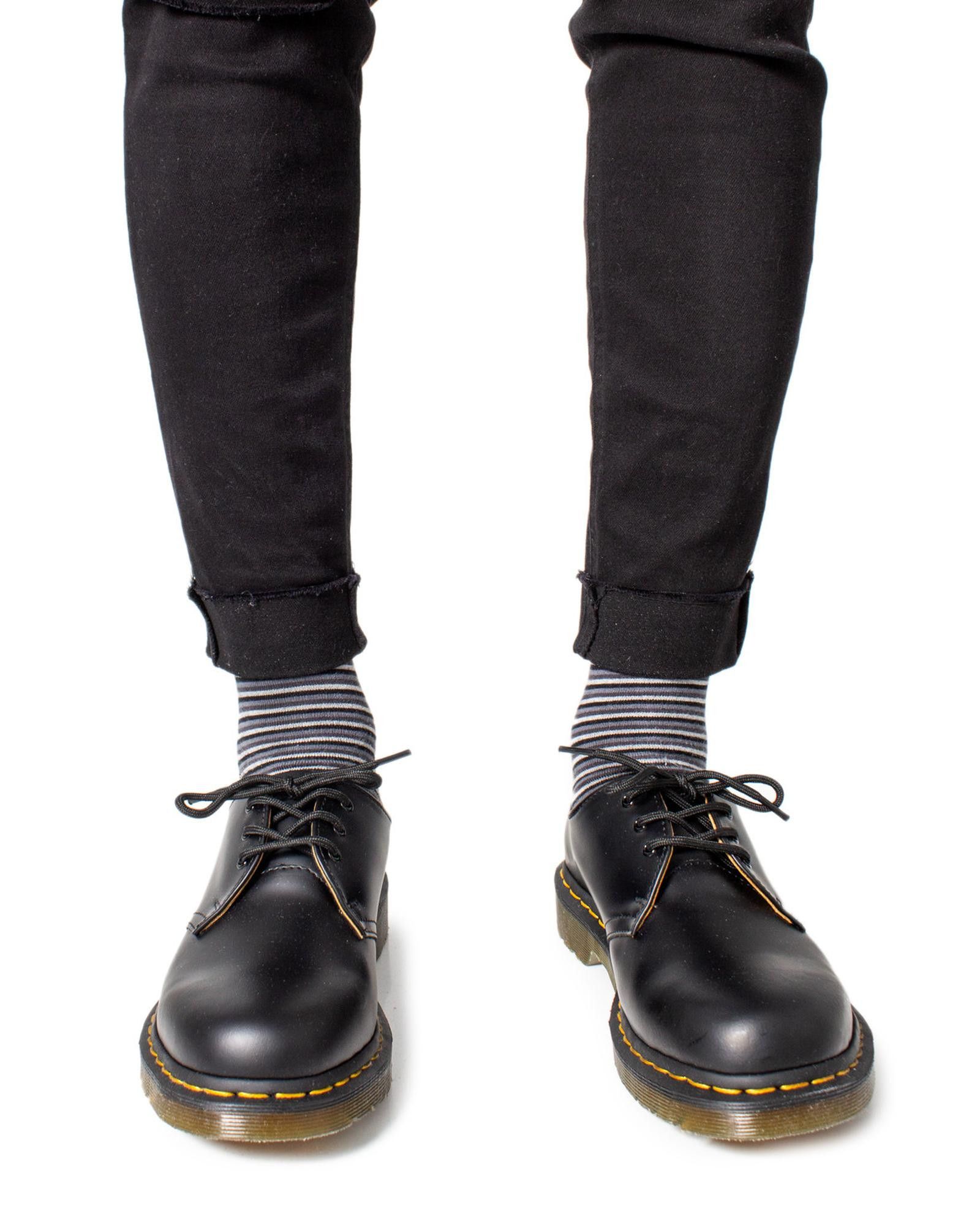 image of Dr Martens Black Lace Up Shoes With Synthetic Sole, Men's (Size 7)