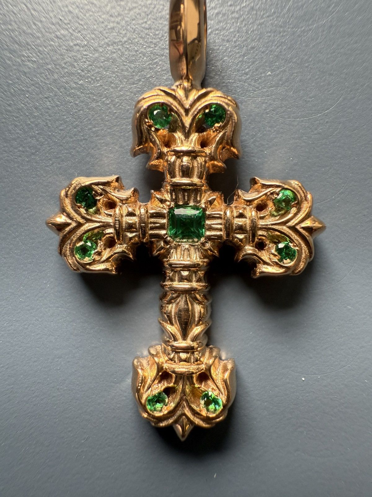 Chrome Hearts 🔥Chrome Hearts Yellow Gold Emerald Filigree🔥 Size ONE SIZE - 6 Thumbnail