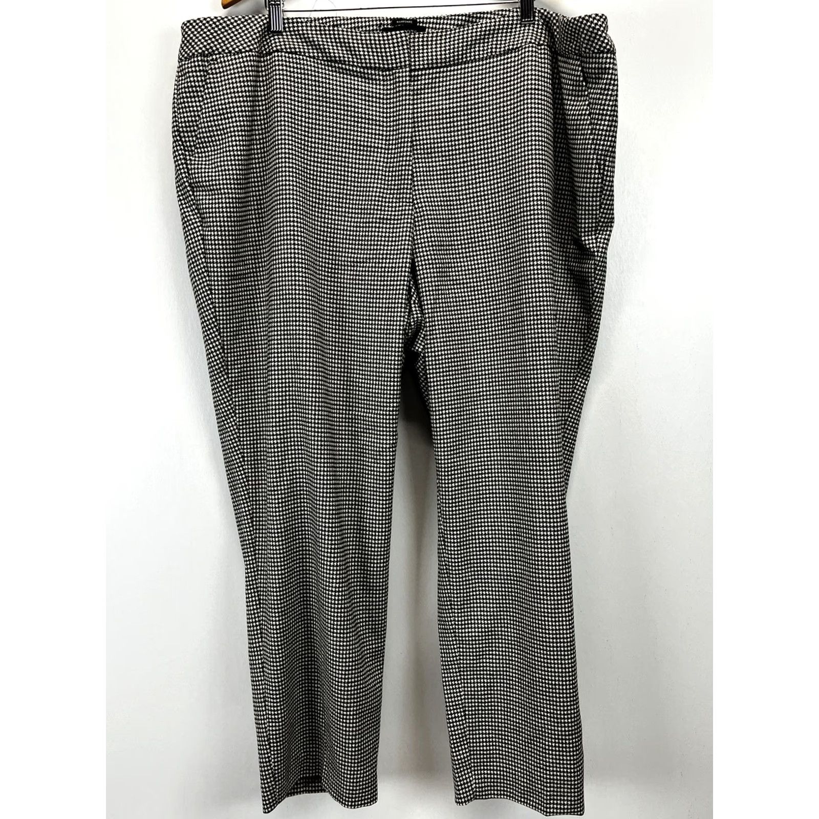 Talbots Talbots Wool Hampshire Mini Houndstooth Pants 24W Plus Womens Dress Pants Houndstooth Multicolor City Preppy Old Money Academia Size 42" / US 20 - 2 Thumbnail