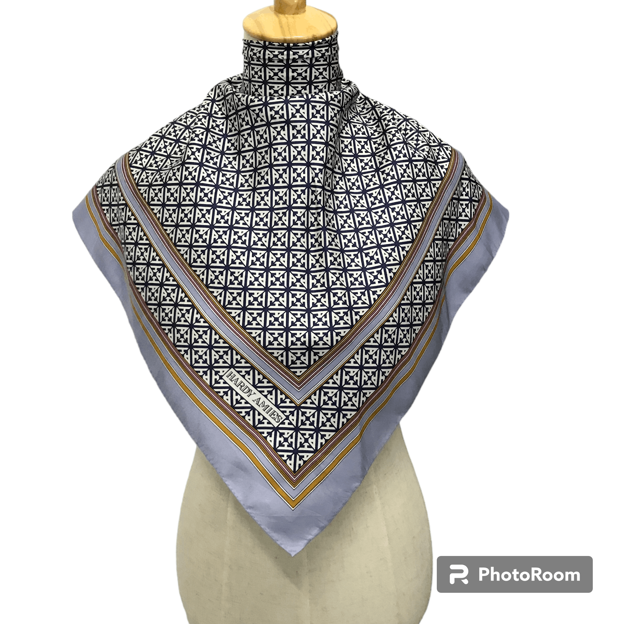 Hardy Amies Vintage Hardy Amies Geometrical Silk Scarf M138 Size ONE SIZE - 1 Thumbnail
