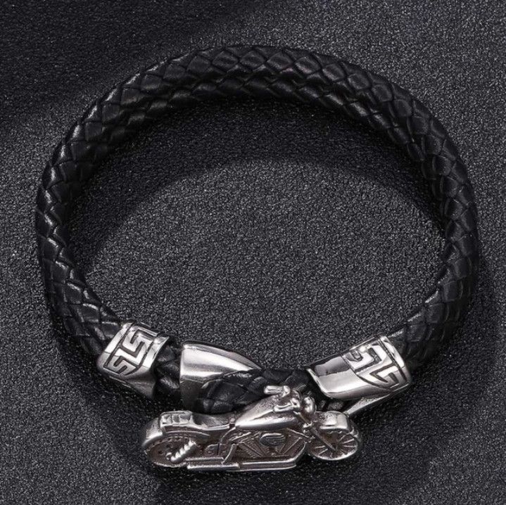 Vintage Men's Leather Woven Bracelet Size ONE SIZE - 3 Thumbnail