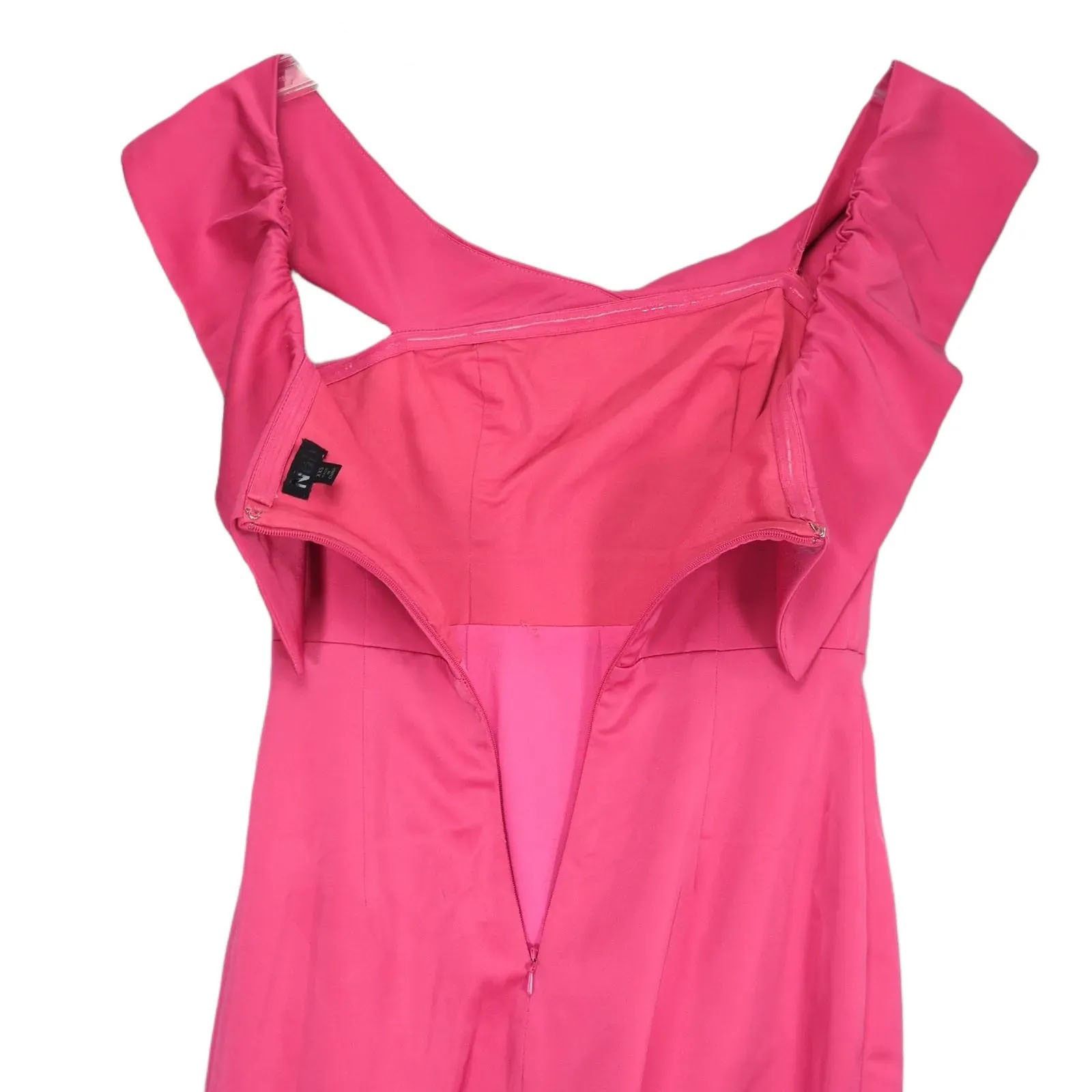 REVOLVE Revolve NBD Hot Pink Satin Bodycon Cocktail Mini Dress Size XXS / US 00 / IT 34 - 5 Thumbnail