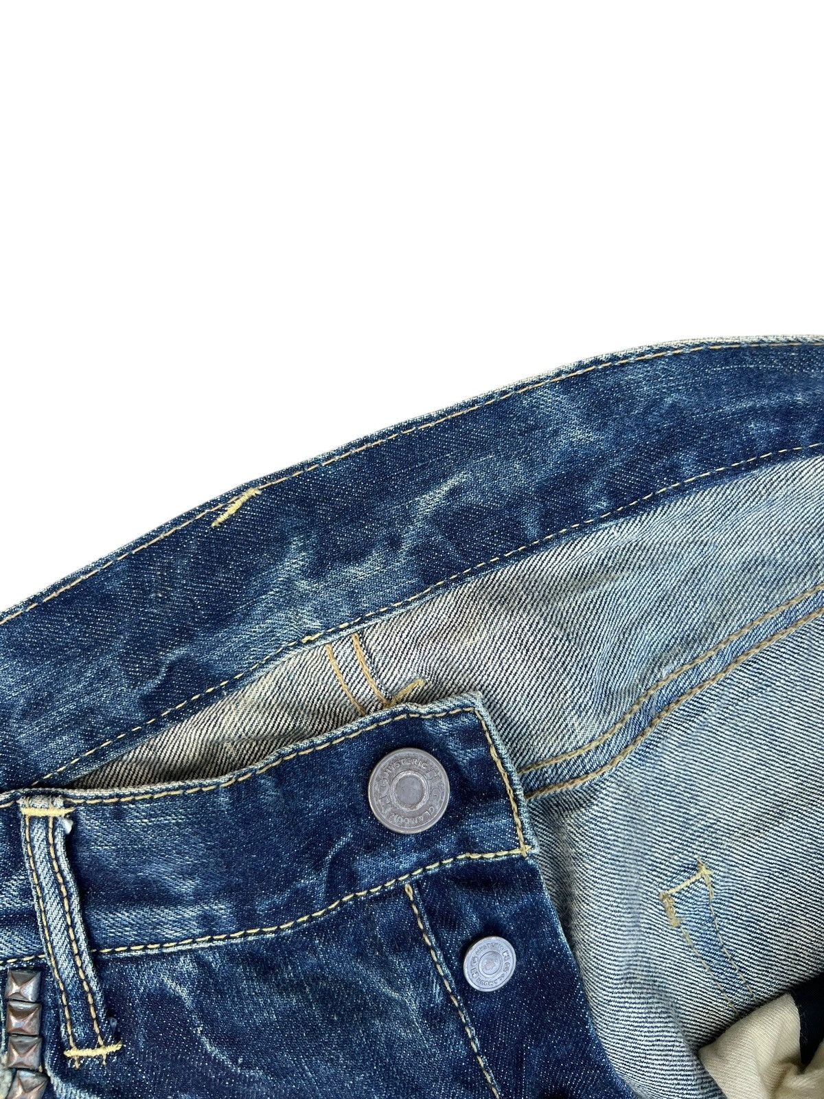 Hysteric Glamour RARE💥 Vintage SAMPLE HG Break it Up Mud Wash Denim Jeans Size US 32 / EU 48 - 7 Thumbnail