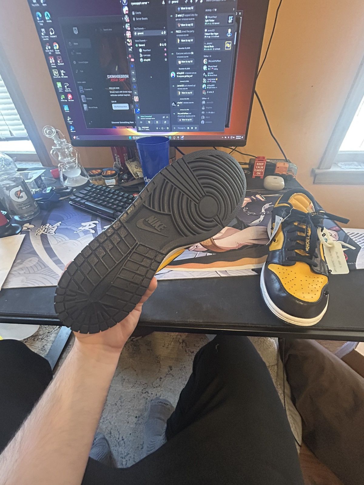 Nike Nike dunk low off white Michigan Size US 11 / EU 44 - 6 Thumbnail