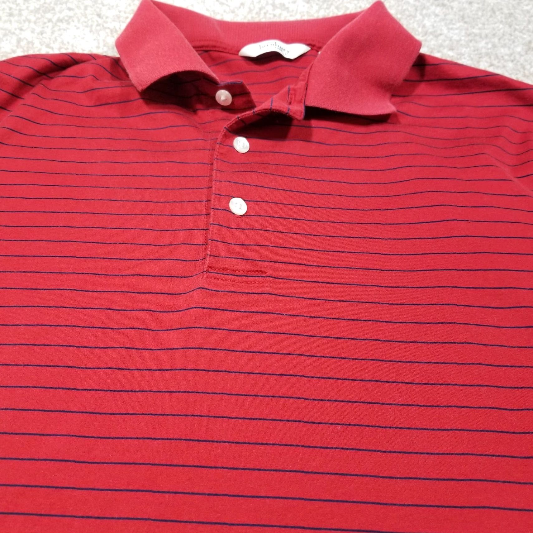 Vintage Turnbury Shirt Men S Red Striped Polo Short Sleeve Casual 100% Cotton Golf Shirt Mens Red Striped Polo Short Sleeve Casual Golf Size US S / EU 44-46 / 1 - 3 Thumbnail
