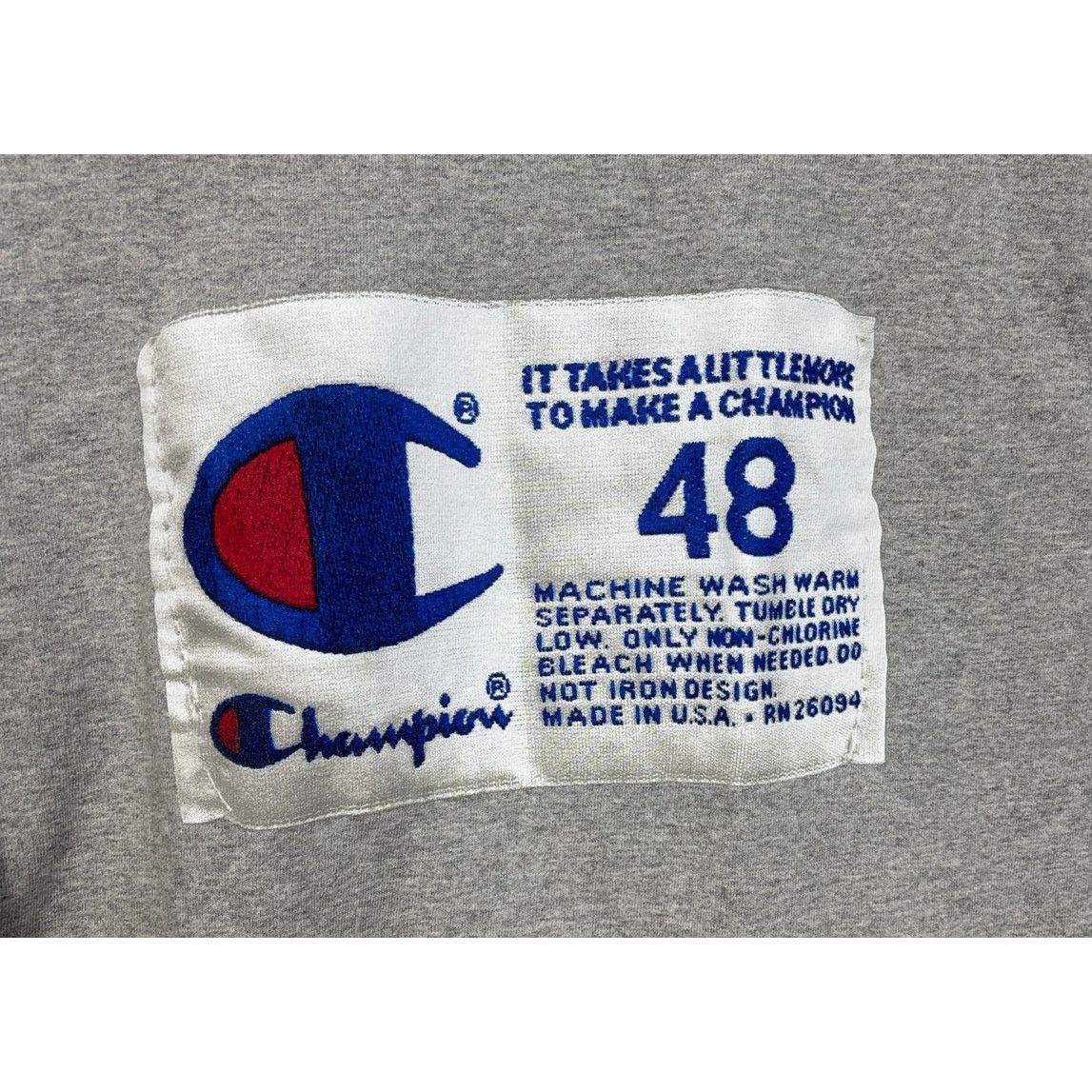 Champion CHAMPION Shirt Men's Grey Logo Short Sleeve | Medium Size US M / EU 48-50 / 2 - 3 Thumbnail